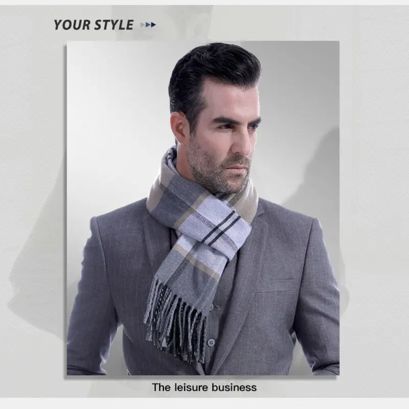 Herren Schal Winterschal Stola Schlauchschal Halstuch Wollschal Strickschal Loop