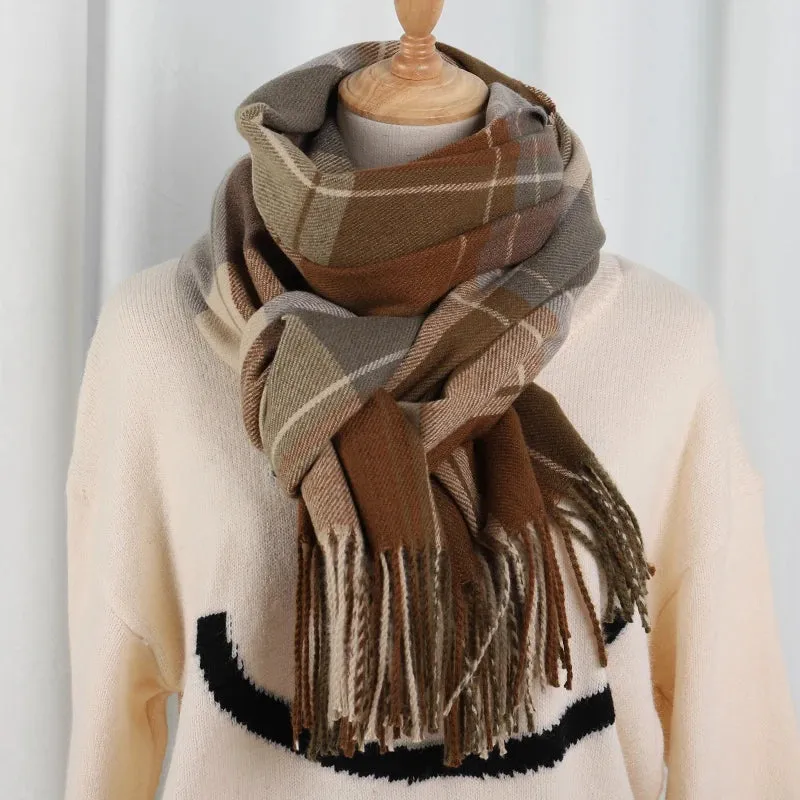 Damen Schal Winterschal Stola Schlauchschal Halstuch Wollschal Strickschal Loop