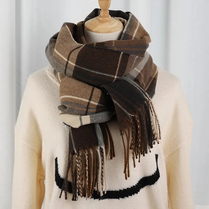 Damen Schal Winterschal Stola Schlauchschal Halstuch Wollschal Strickschal Loop