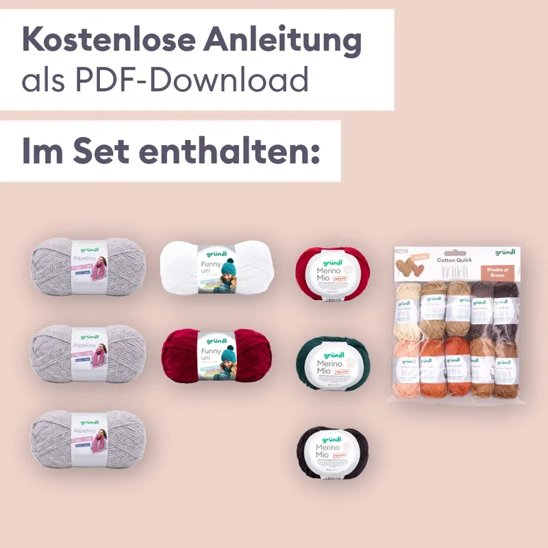 Strickset Kissenhülle Wichtel