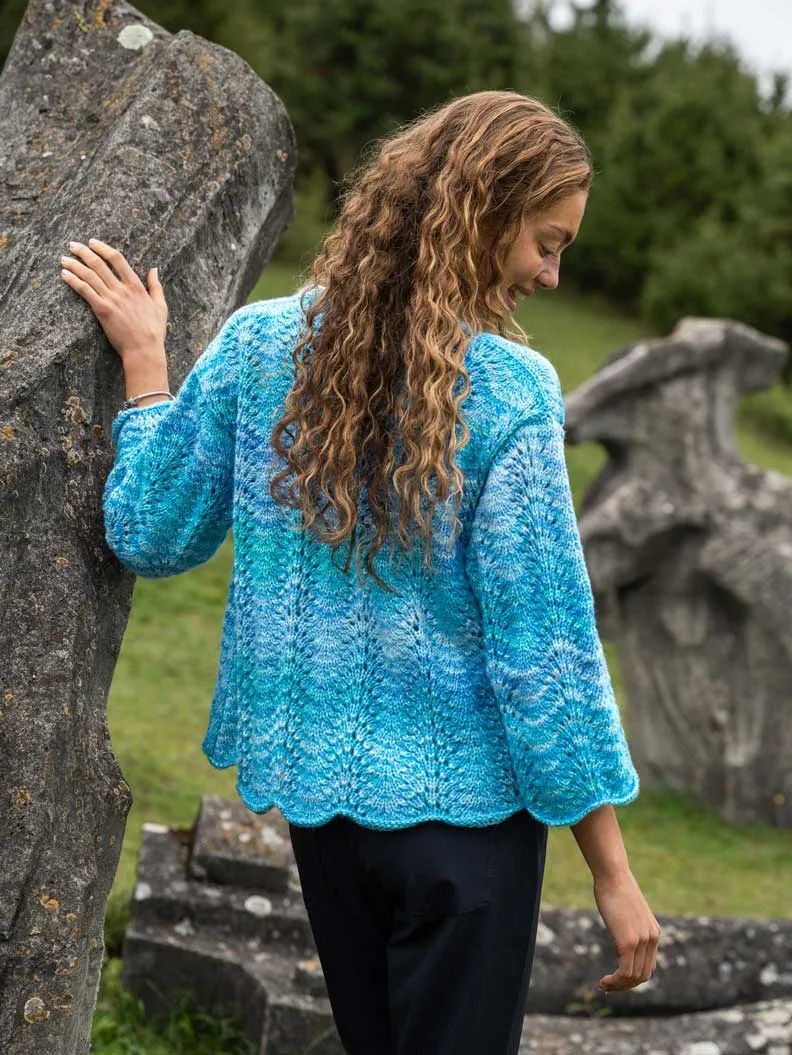 Strickset Cardigan im Wellenmuster
