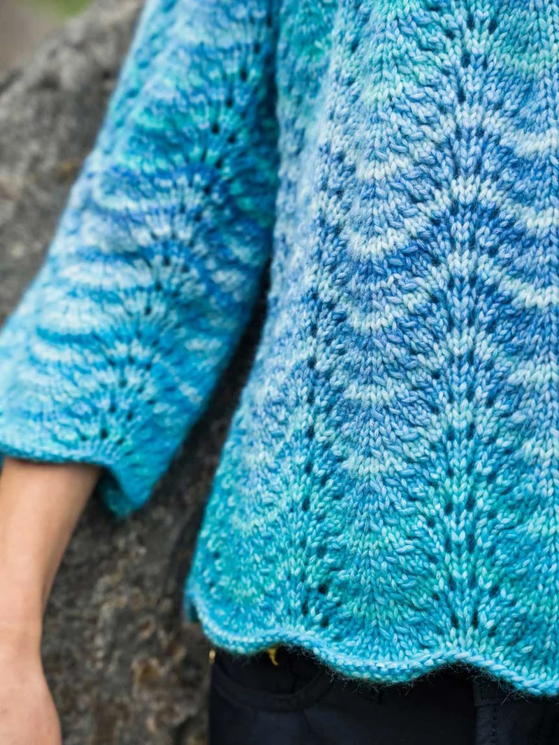 Strickset Cardigan im Wellenmuster