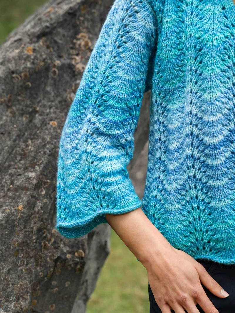 Strickset Cardigan im Wellenmuster