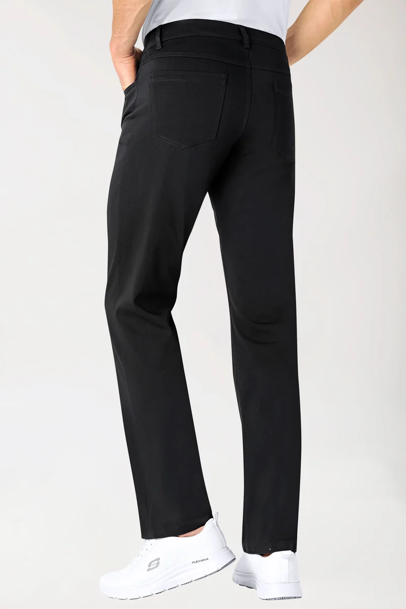 Stretch 5-Pocket Hose Herren - gerades Bein schwarz