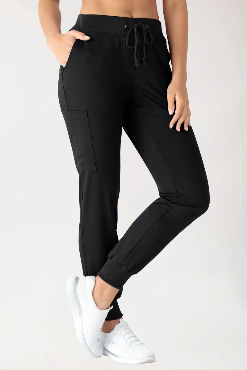 Stretch Hose Damen - Jogpants schwarz
