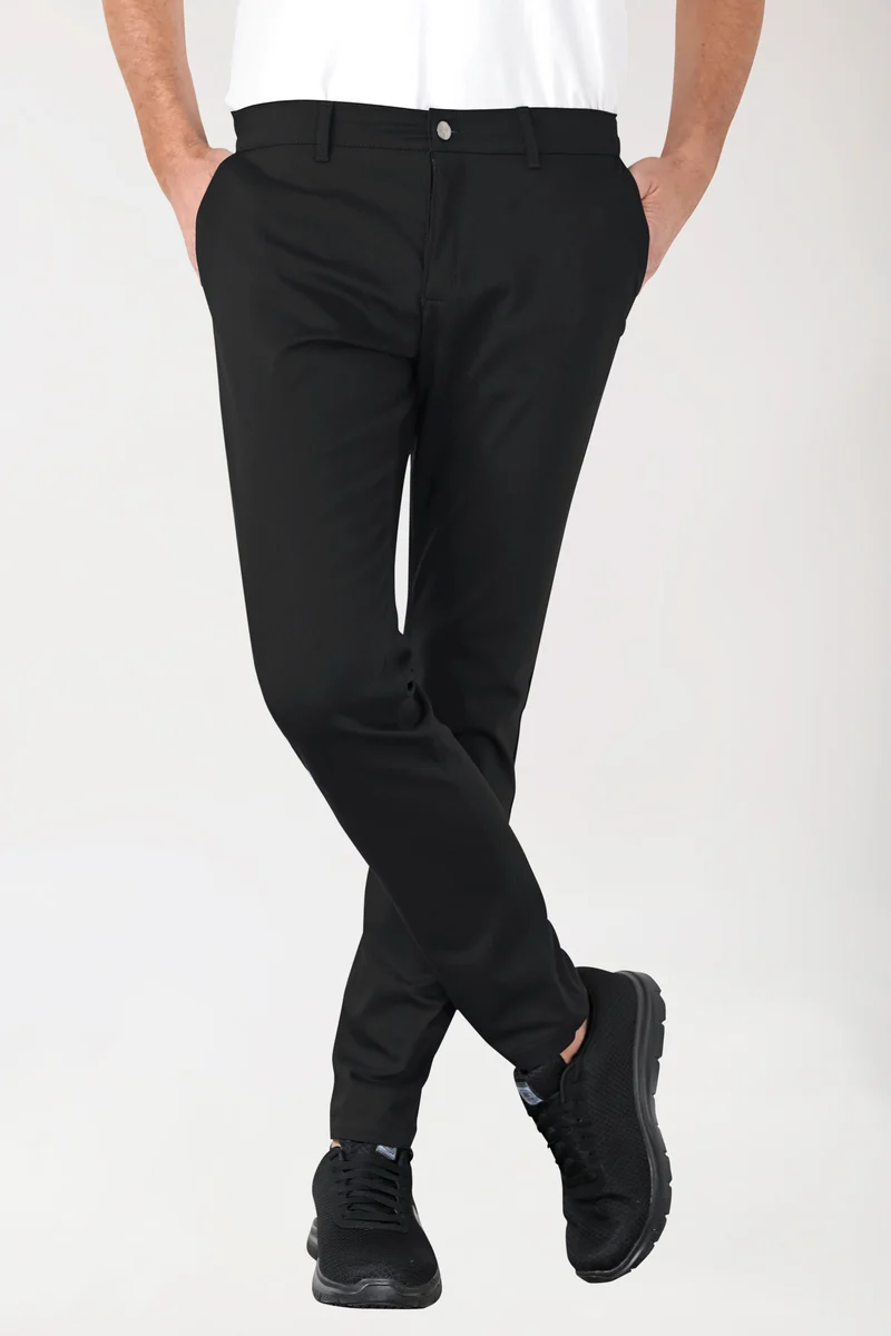 Stretch Hose Herren - Chino Style schwarz