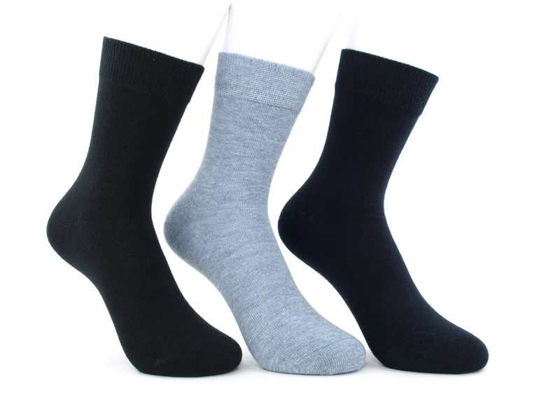 3 Paar Kindersocken ohne drückende Naht dunkel
