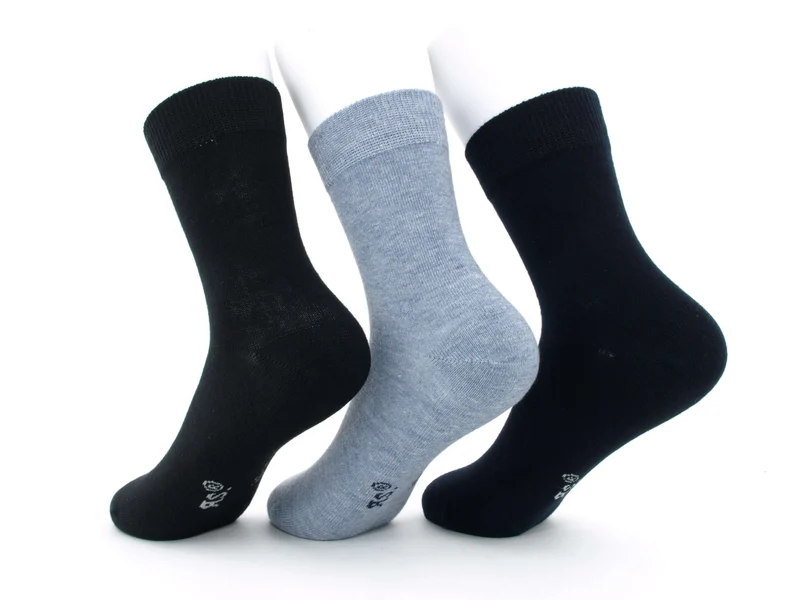 3 Paar Kindersocken ohne drückende Naht dunkel