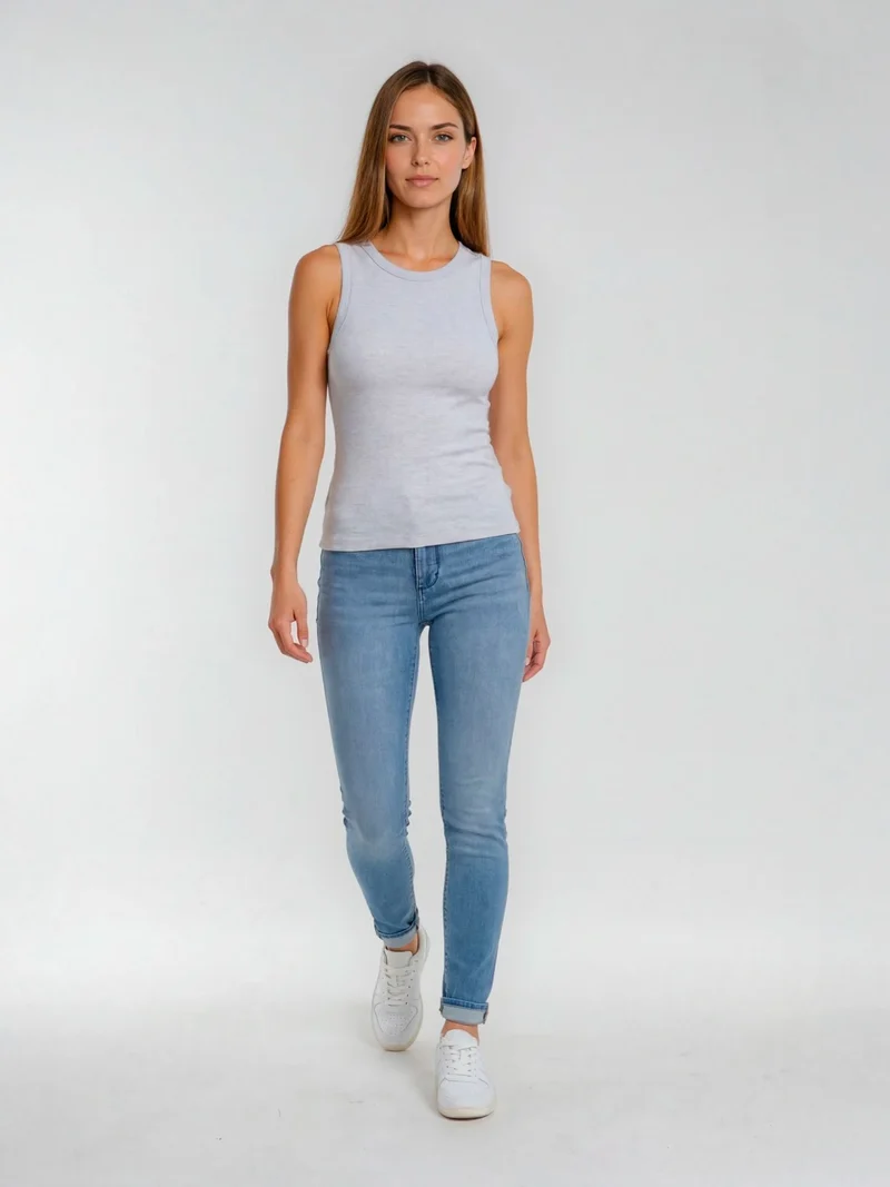 PADDOCK'S - PAT LIGHT DENIM, Slim Fit, High-Waist, Medium Stone