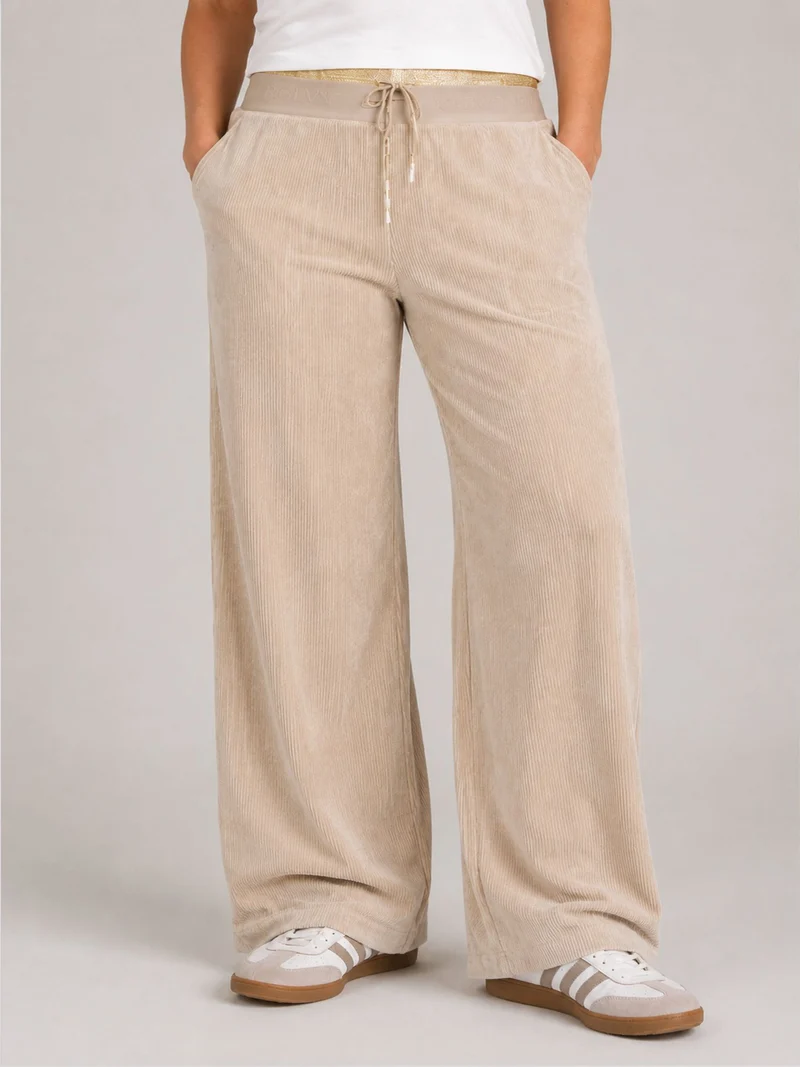 BGLVY - CORDULA, Damen Cordhose, Straight Leg, High-Waist, Sand