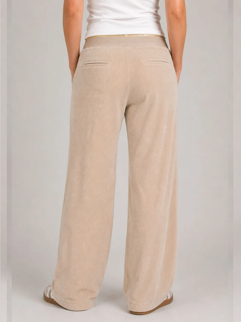 BGLVY - CORDULA, Damen Cordhose, Straight Leg, High-Waist, Sand