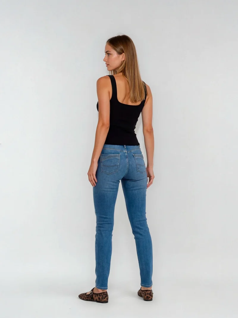 CROSS JEANS - ANYA Jeans, Slim Fit, High-Waist, Mid Blue