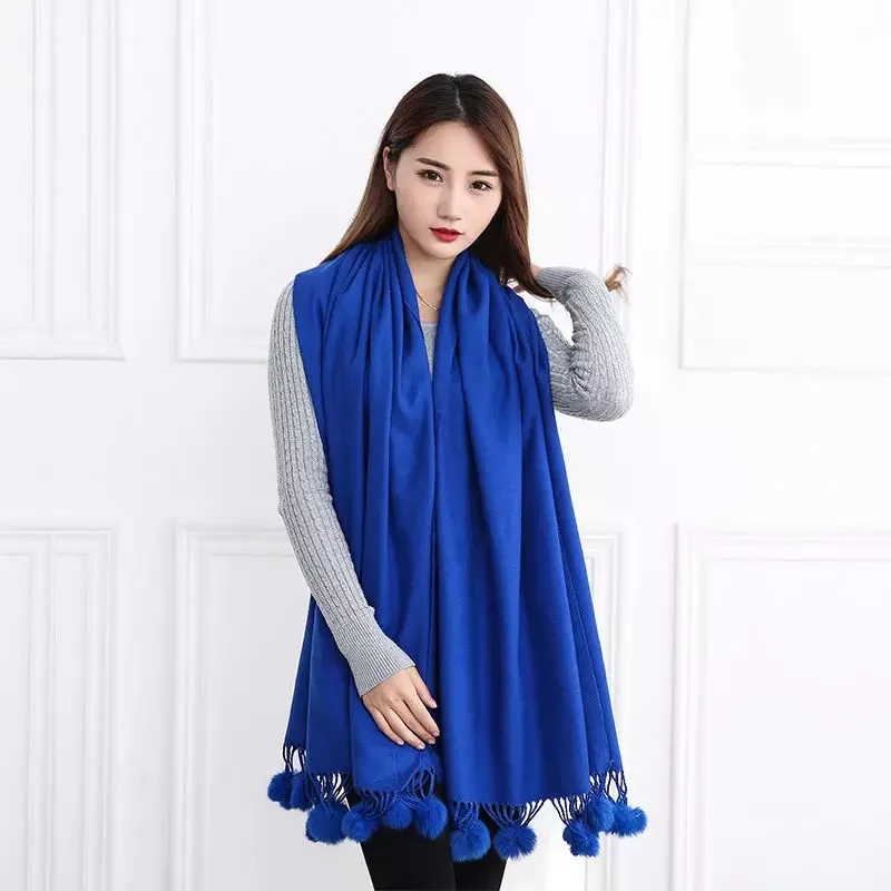 Damen Schal Winterschal Stola Schlauchschal Halstuch Wollschal Strickschal Loop