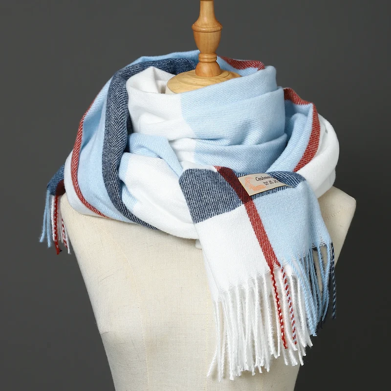 Damen Schal Winterschal Stola Schlauchschal Halstuch Wollschal Strickschal Loop