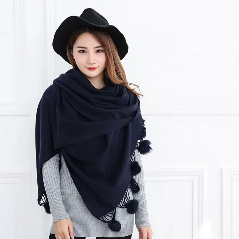 Damen Schal Winterschal Stola Schlauchschal Halstuch Wollschal Strickschal Loop