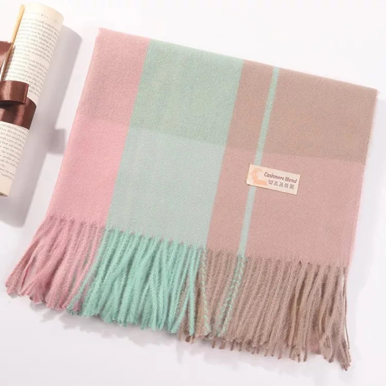 Damen Schal Winterschal Stola Schlauchschal Halstuch Wollschal Strickschal Loop