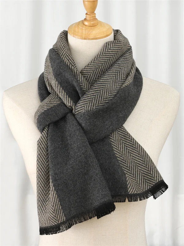 Herren Schal Winterschal Stola Schlauchschal Halstuch Wollschal Strickschal Loop