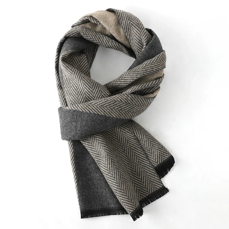 Herren Schal Winterschal Stola Schlauchschal Halstuch Wollschal Strickschal Loop