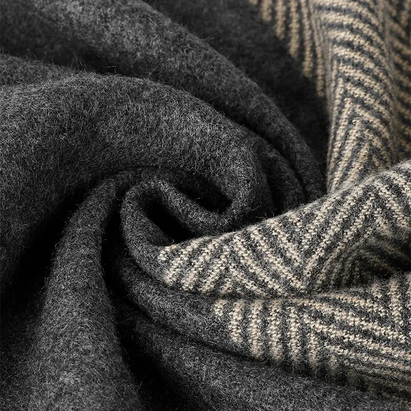 Herren Schal Winterschal Stola Schlauchschal Halstuch Wollschal Strickschal Loop