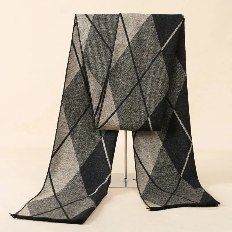 Herren Schal Winterschal Stola Schlauchschal Halstuch Wollschal Strickschal Loop