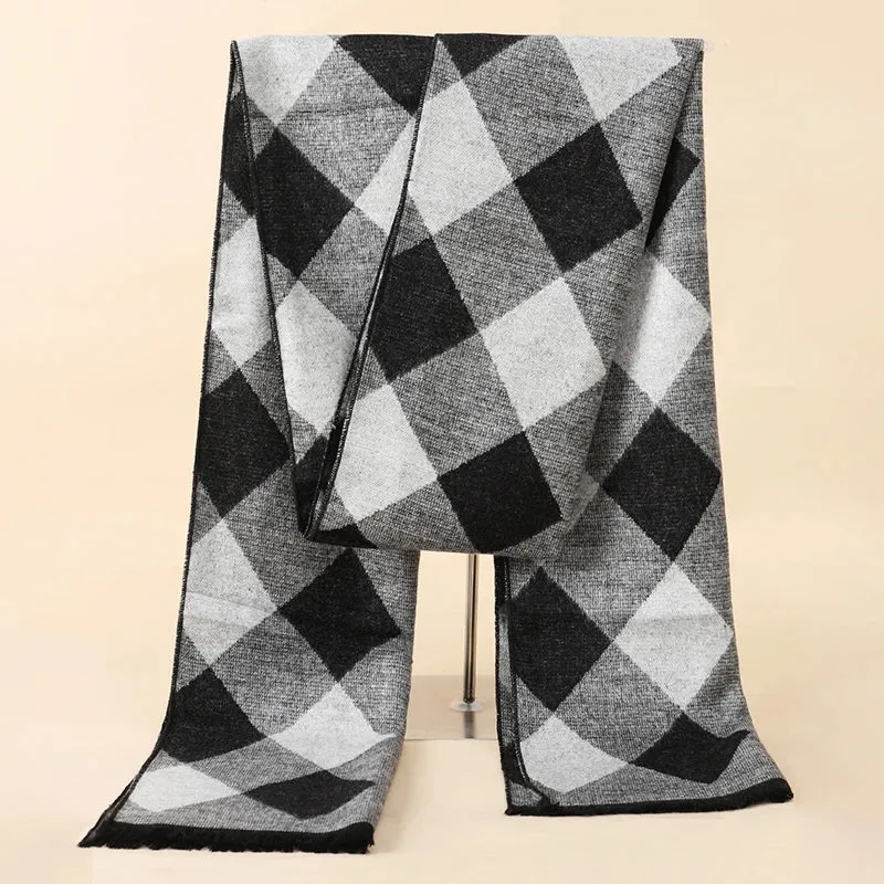 Herren Schal Winterschal Stola Schlauchschal Halstuch Wollschal Strickschal Loop