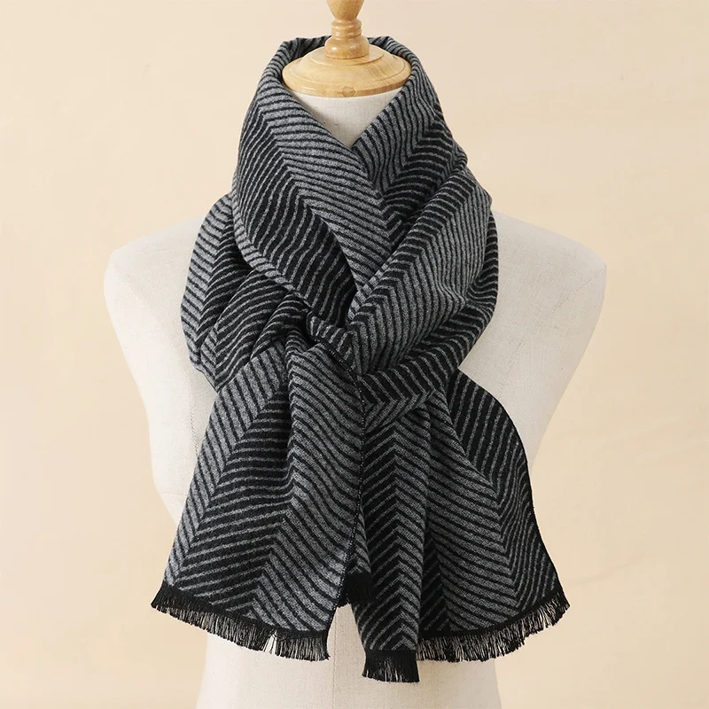 Herren Schal Winterschal Stola Schlauchschal Halstuch Wollschal Strickschal Loop