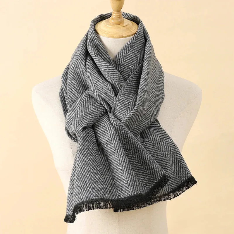 Herren Schal Winterschal Stola Schlauchschal Halstuch Wollschal Strickschal Loop