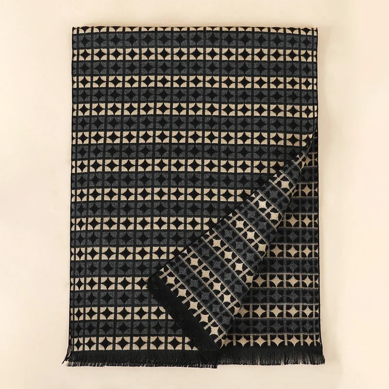 Herren Schal Winterschal Stola Schlauchschal Halstuch Wollschal Strickschal Loop