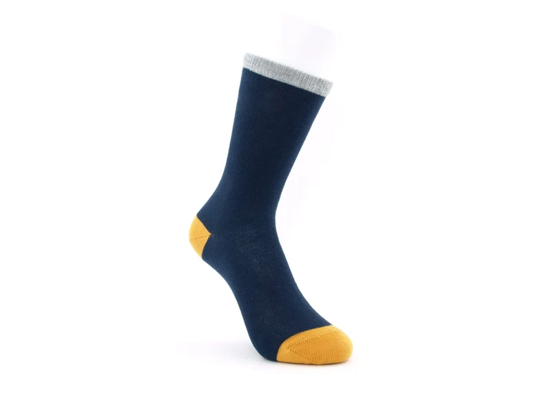 1 Paar Bio Kindersocken ohne drückende Naht marine
