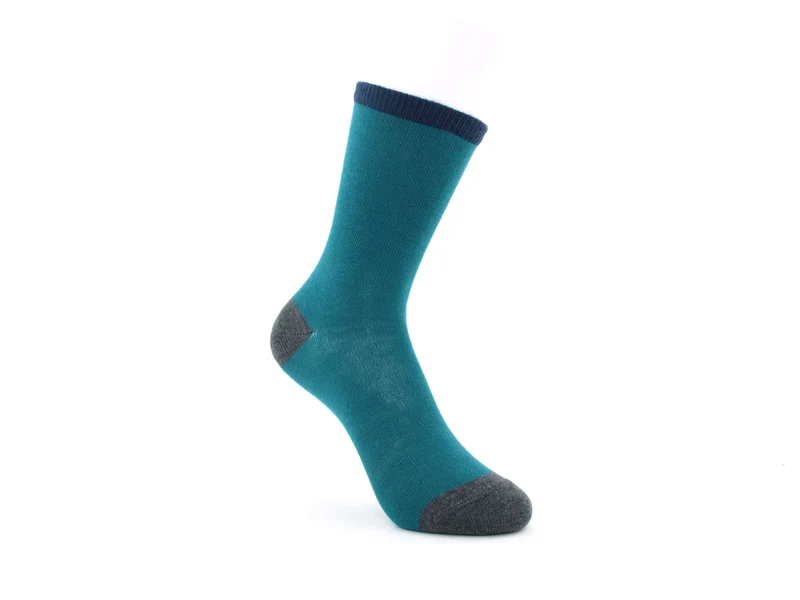 1 Paar Bio Kindersocken ohne drückende Naht petrol