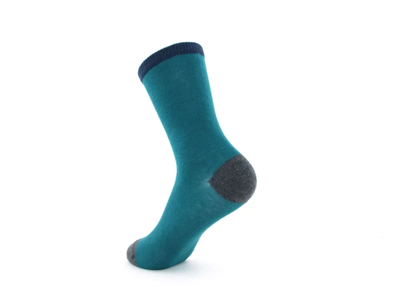 1 Paar Bio Kindersocken ohne drückende Naht petrol