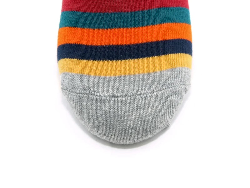 1 Paar Bio Kindersocken ohne drückende Naht Ringel curry
