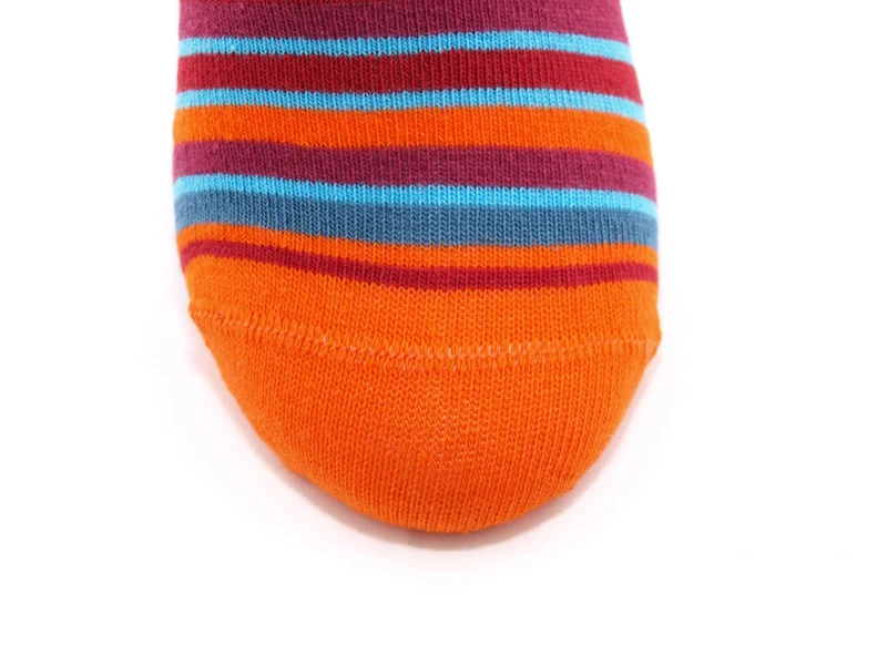 1 Paar Bio Kindersocken ohne drückende Naht Ringel orange