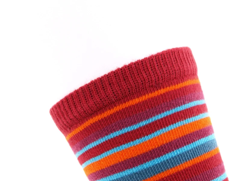 1 Paar Bio Kindersocken ohne drückende Naht Ringel orange