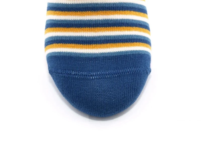 1 Paar Bio Kindersocken ohne drückende Naht Ringel jeans