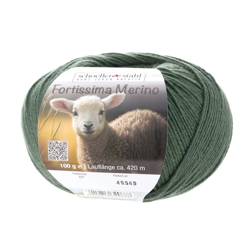 Fortissima 4-fach Merino-Sockenwolle 100g | Farbe 07 - JAGD