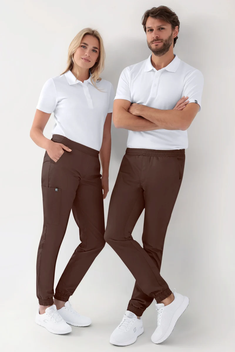 GREEN Stretch Hose Damen - Jogpants Style coffee