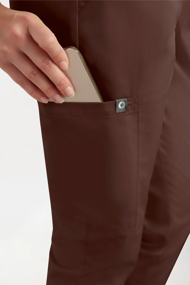 GREEN Stretch Hose Damen - Jogpants Style coffee