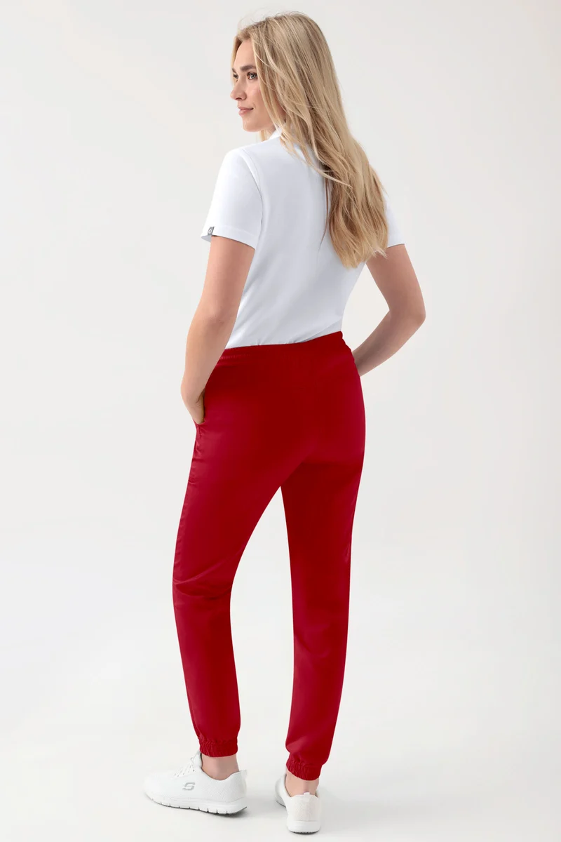 GREEN Stretch Hose Damen - Jogpants Style rot