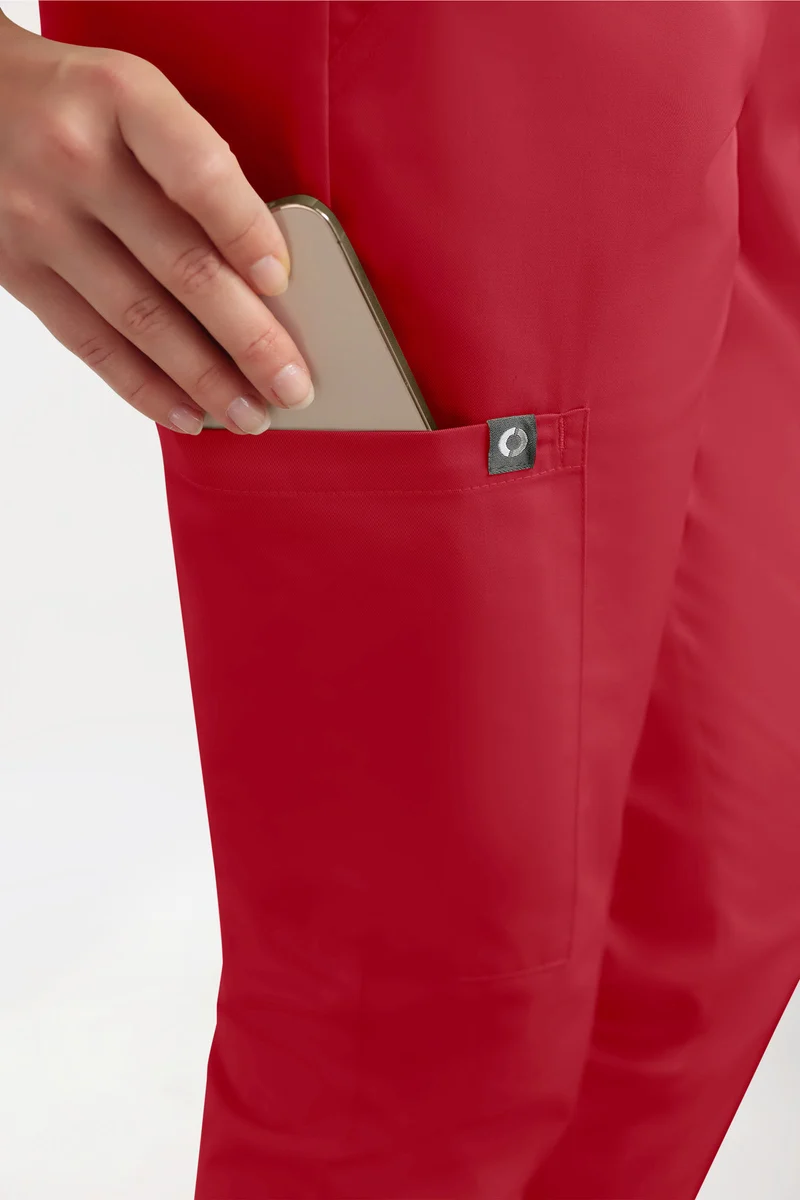 GREEN Stretch Hose Damen - Jogpants Style rot