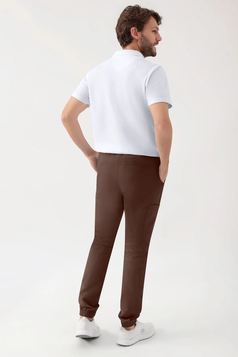 GREEN Stretch Hose Herren - Jogpants Style coffee