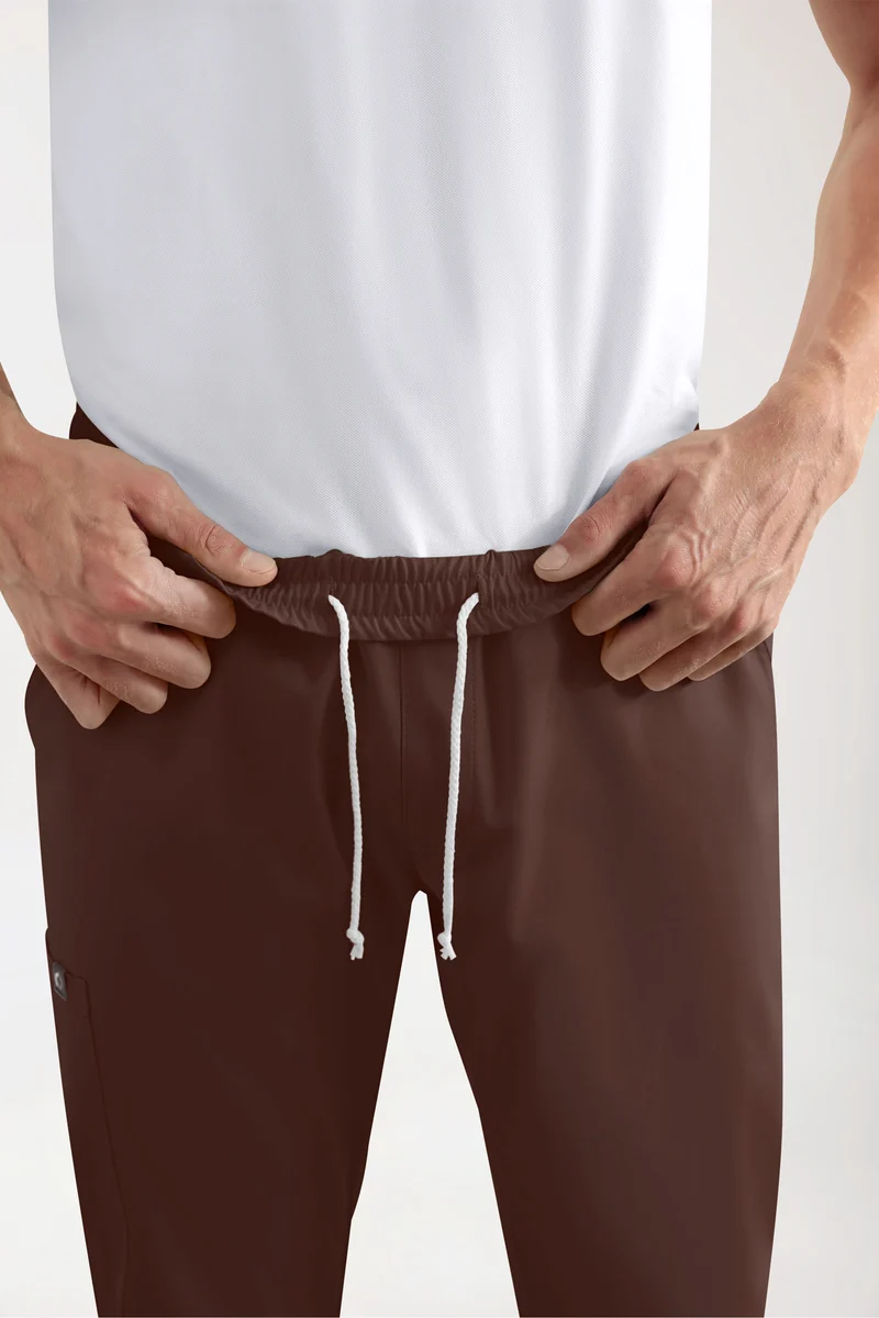 GREEN Stretch Hose Herren - Jogpants Style coffee