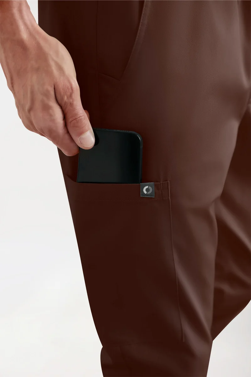 GREEN Stretch Hose Herren - Jogpants Style coffee