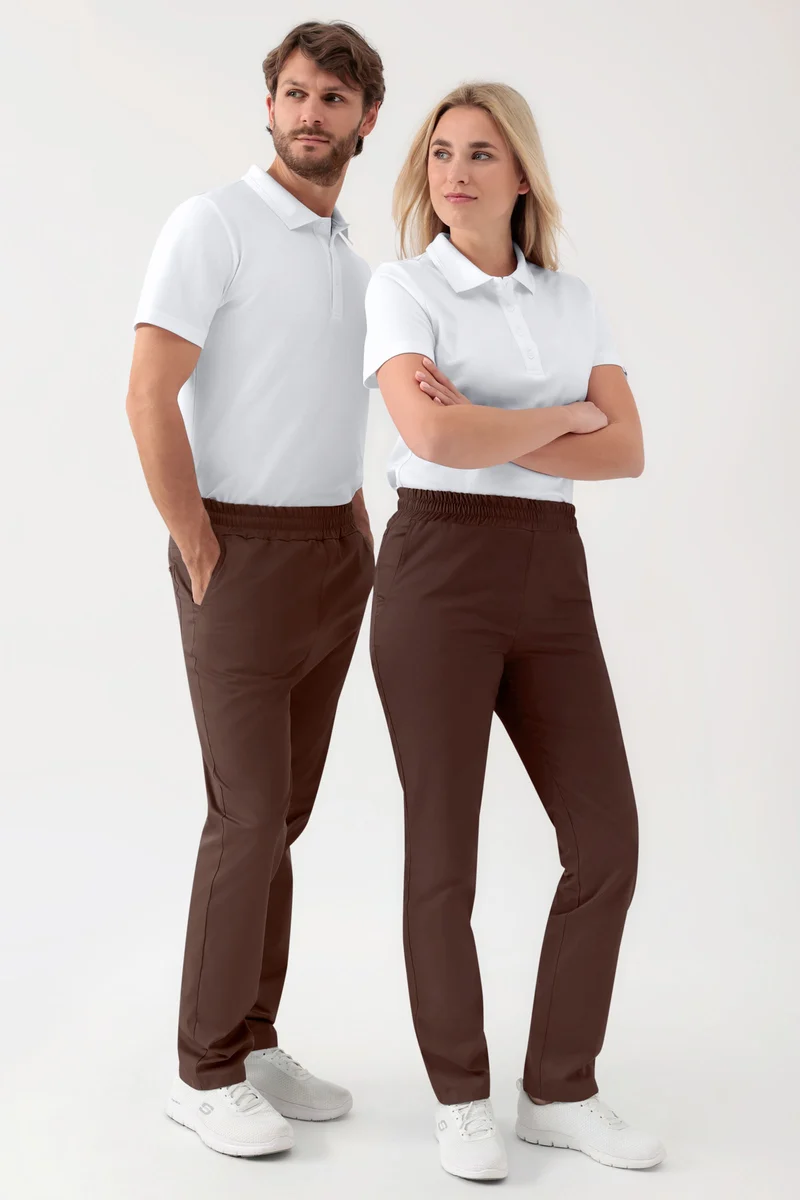 GREEN Stretch Hose Unisex - Rundumgummibund coffee