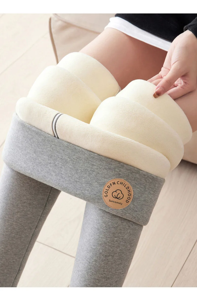 Frauen Hose Winter Leggins Warm Thermohose Innenfleece Leggings Strumpfhose