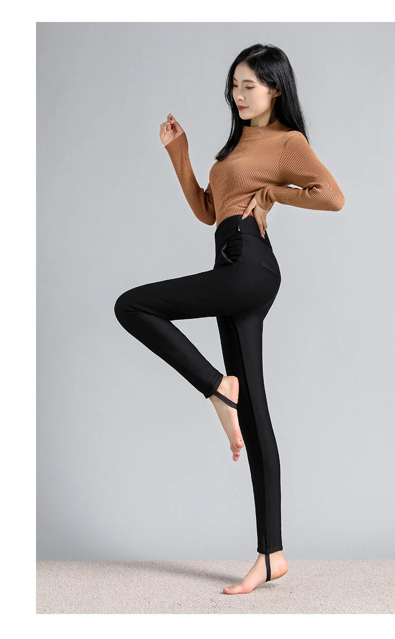 Frauen Hose Winter Leggins Warm Thermohose Innenfleece Leggings Strumpfhose