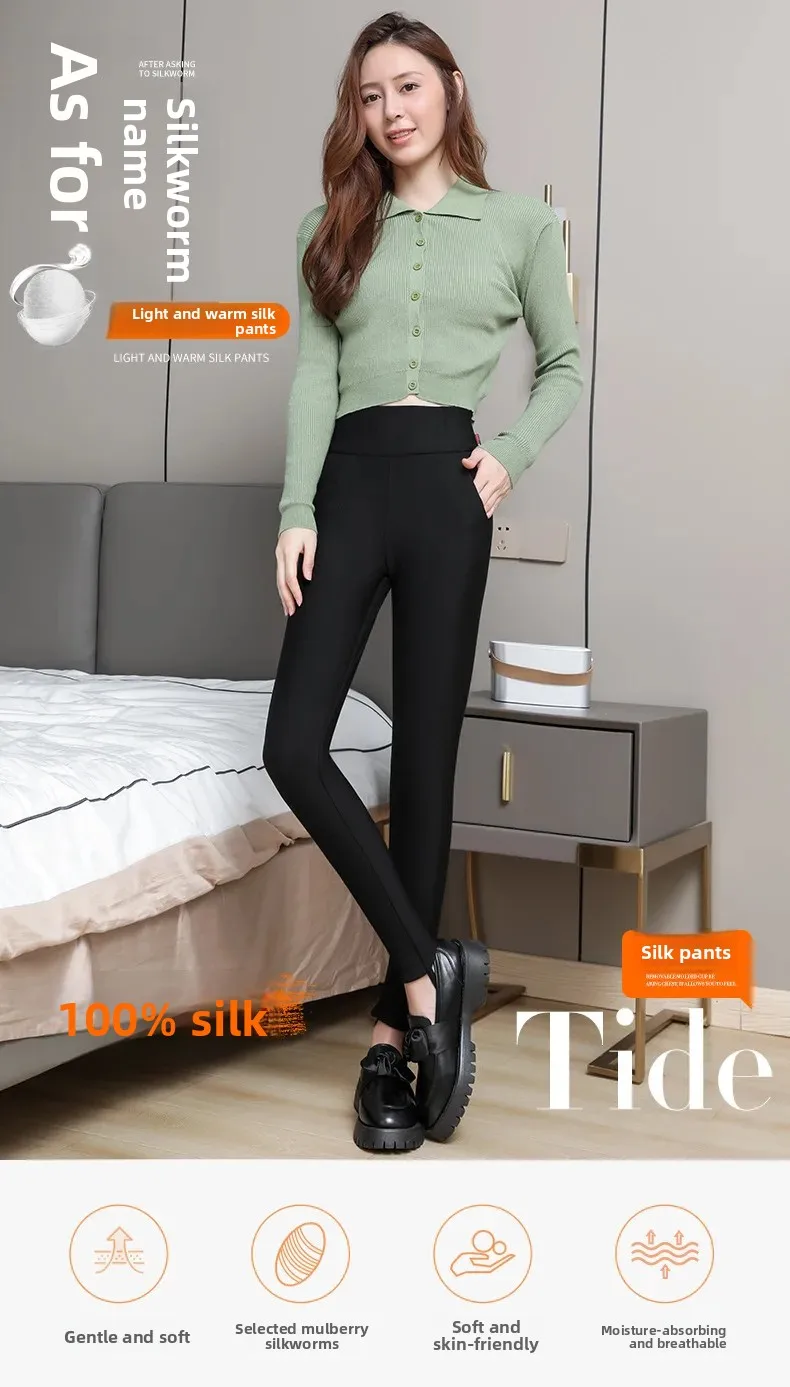 Frauen Hose Winter Leggins Warm Thermohose Innenfleece Leggings Strumpfhose