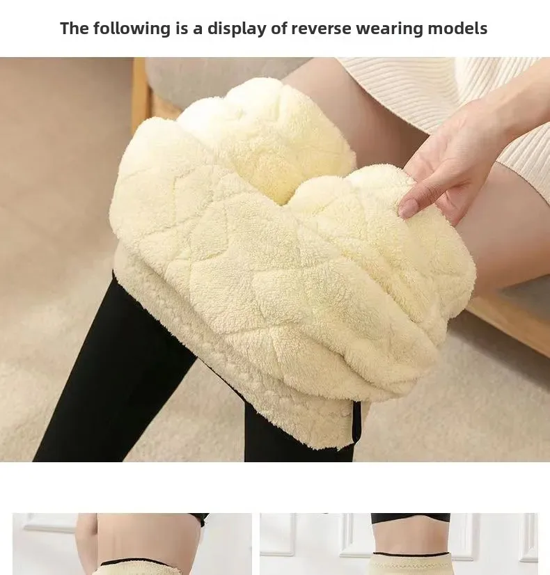 Frauen Hose Winter Leggins Warm Thermohose Innenfleece Leggings Strumpfhose