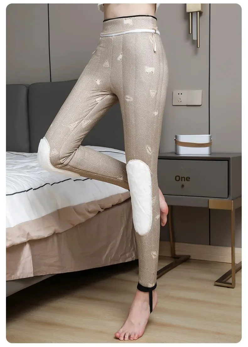 Frauen Hose Winter Leggins Warm Thermohose Innenfleece Leggings Strumpfhose