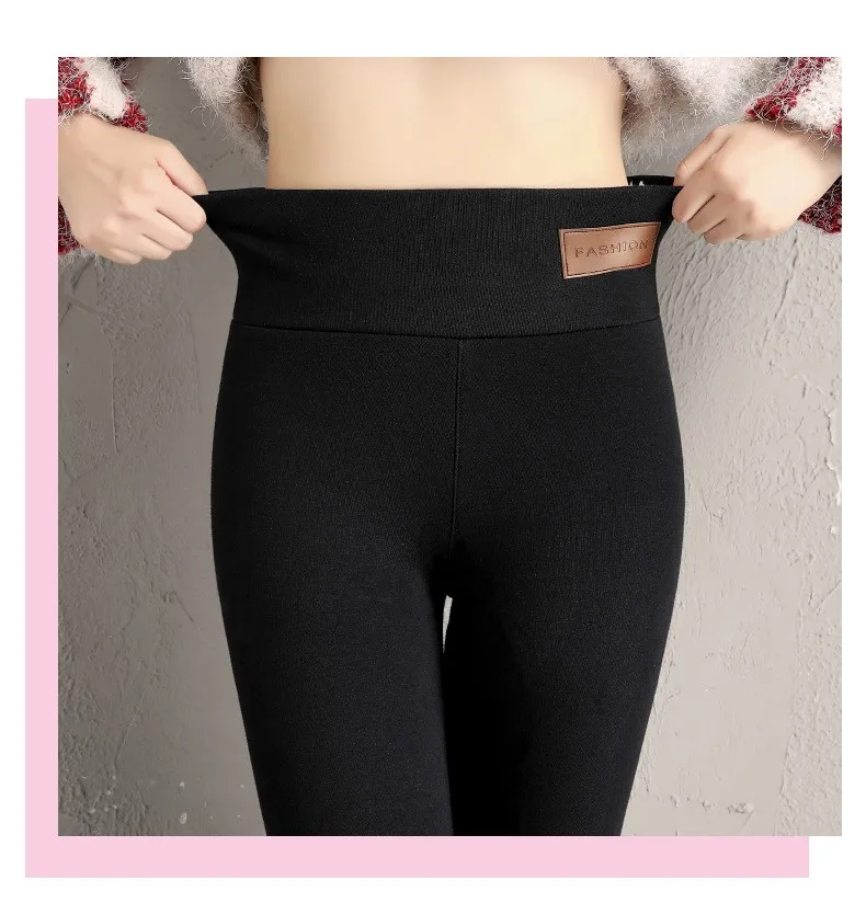 Frauen Hose Winter Warm Thermohose Innenfleece Blickdichte Strumpfhose Leggins